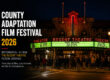 Nighttime poster announcing County Adaptation Film Festival 2026 with a crowd outside the Regent Theatre in Picton, Ontario and festival details on the left side viewable in large white text and orange 2026 numerals.